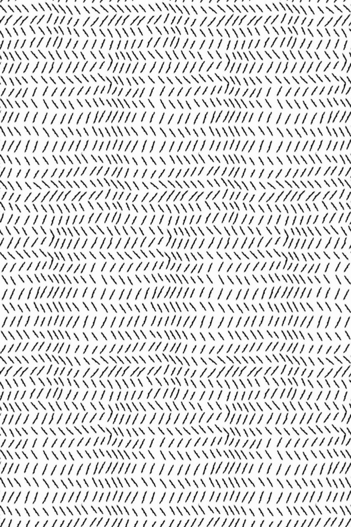 Pattern repeat of Horizontal herringbone removable wallpaper design