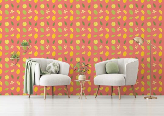 lemons removable wallpaper