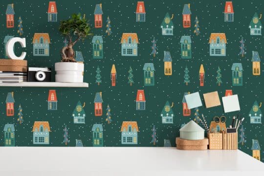 dark green living room peel and stick removable wallpaper