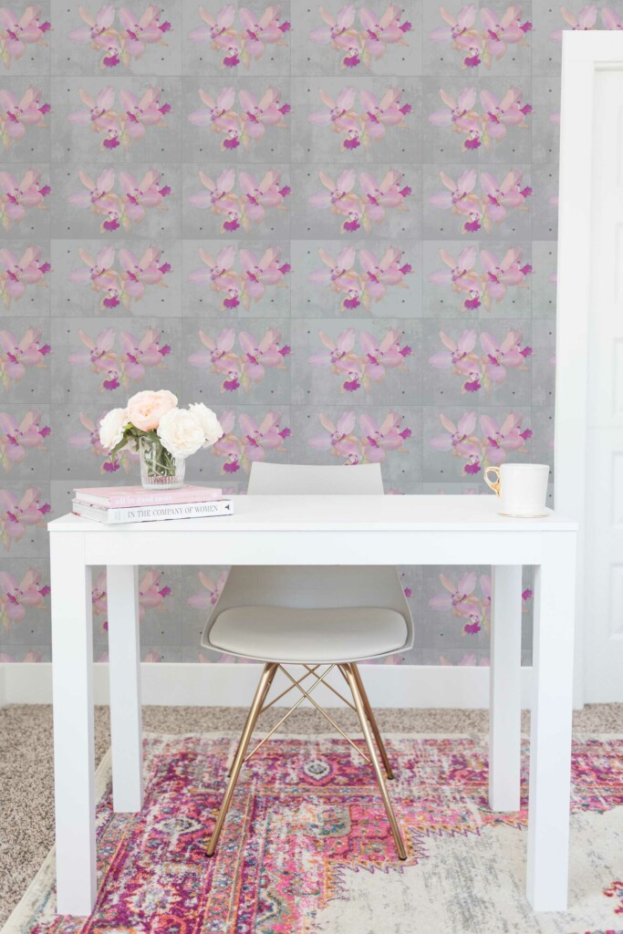 Fancy Walls traditional Urban Orchid Mosaic in Gray