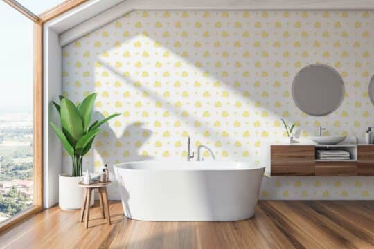 kawaii ducks non-pasted wallpaper