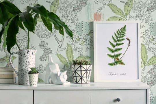 cactus peel and stick wallpaper