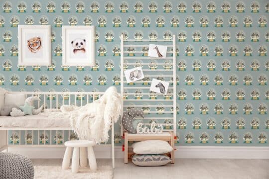 light blue kids room peel and stick removable wallpaper