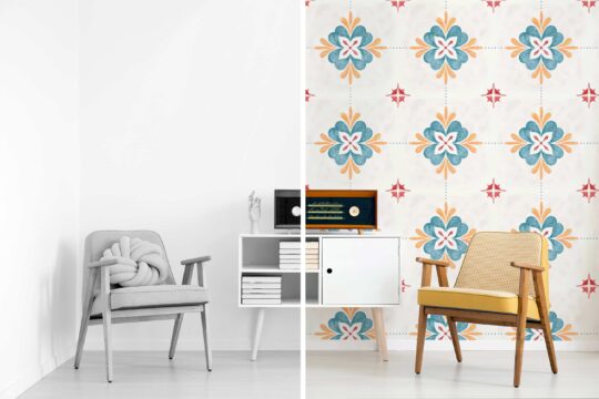 multicolor stick and peel wallpaper