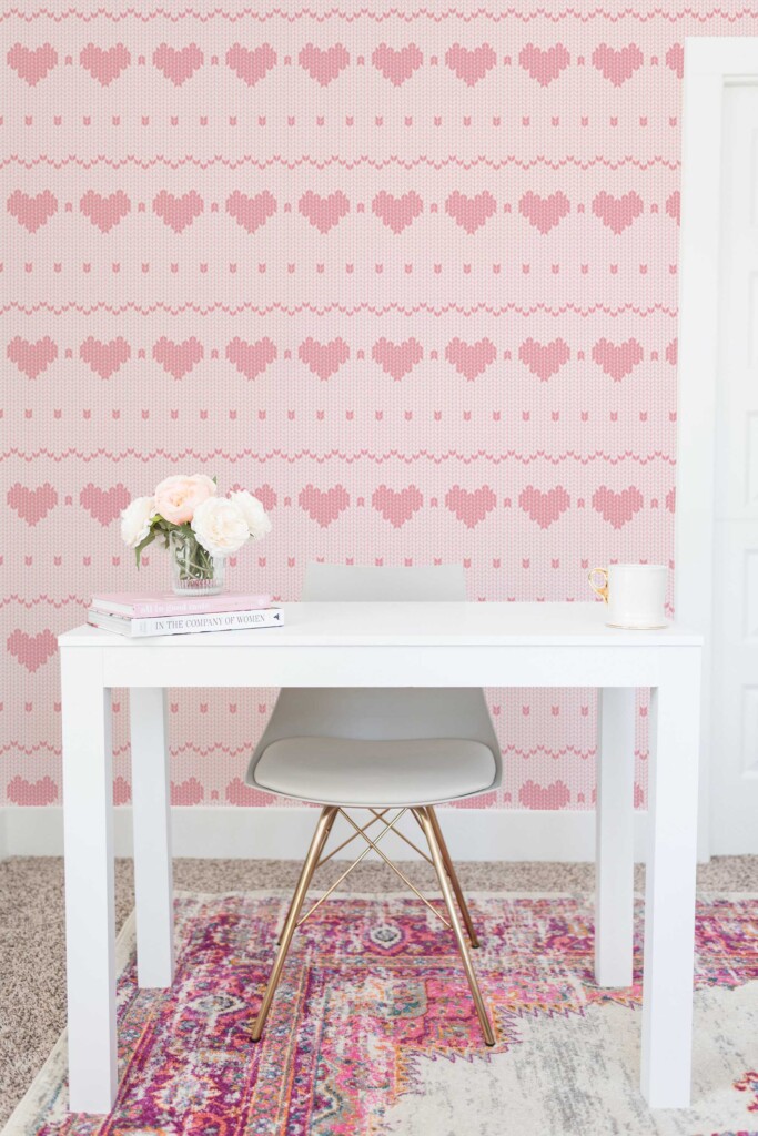 Self-Adhesive Wallpaper with Pink Other Textures by Fancy Walls.