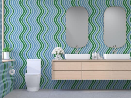 eclectic wavy line non-pasted wallpaper