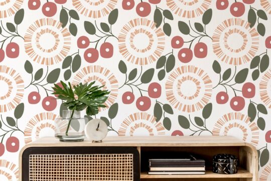 leaf peel and stick wallpaper