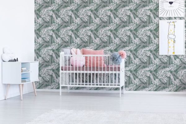 Jungle leaf peel and stick removable wallpaper