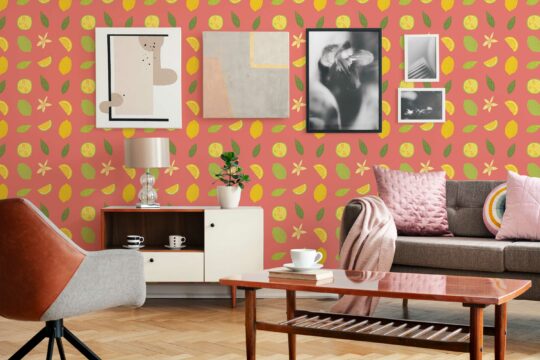 lemons abstract non-pasted wallpaper