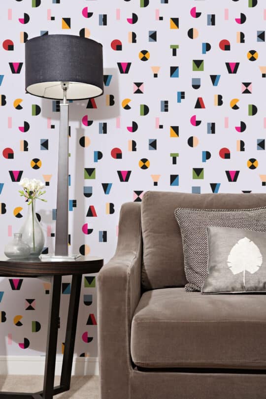 letter colorful traditional wallpaper