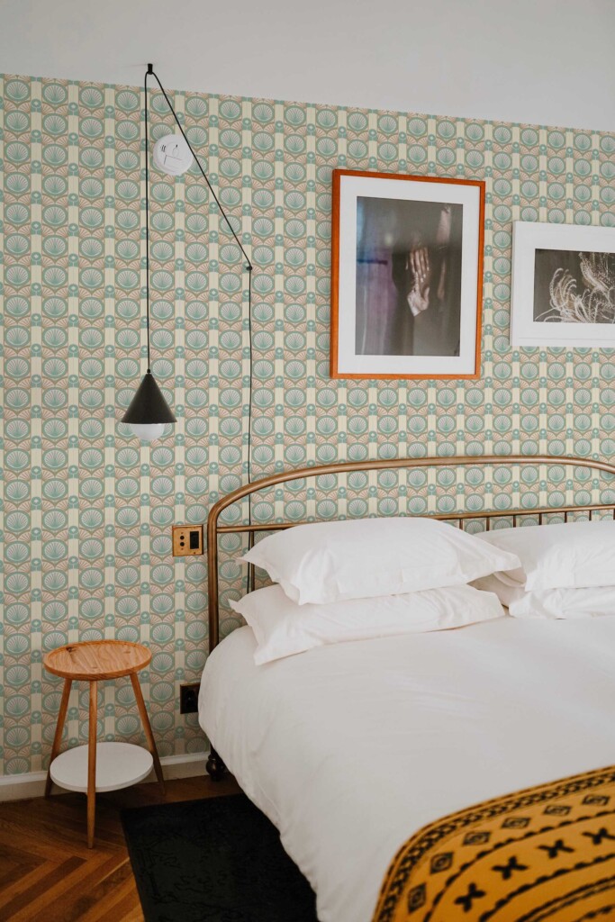 Art deco beige wallpaper for walls by Fancy Walls