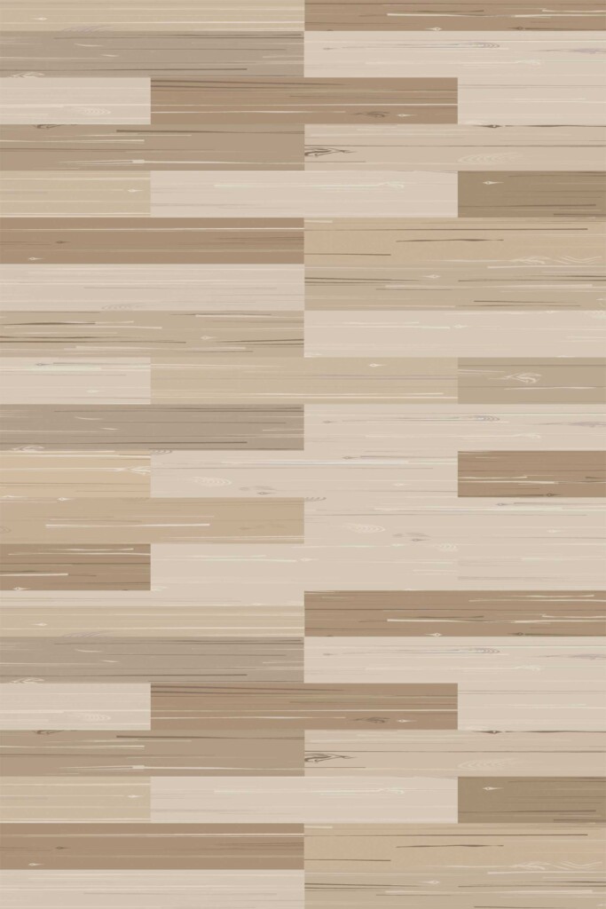 Removable Wallpaper for walls featuring Beige Wood Look by Fancy Walls.