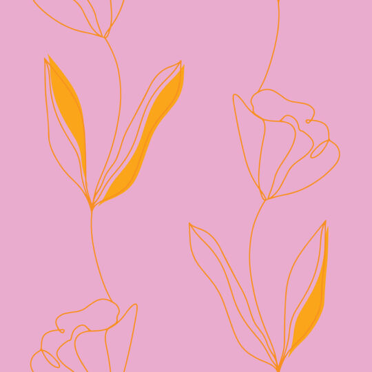 lined flower peel and stick wallpaper