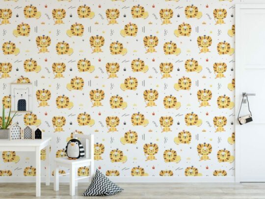 Lion peel and stick removable wallpaper