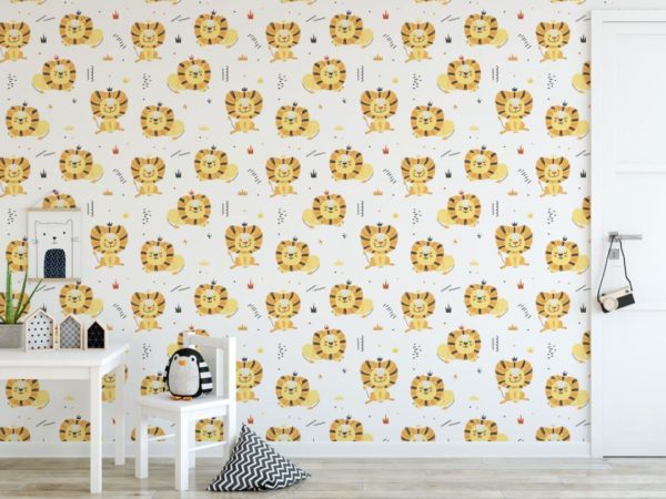 Lion peel and stick removable wallpaper