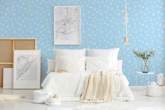 light blue living room peel and stick removable wallpaper