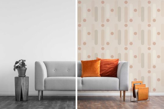 beige neutral unpasted wallpaper