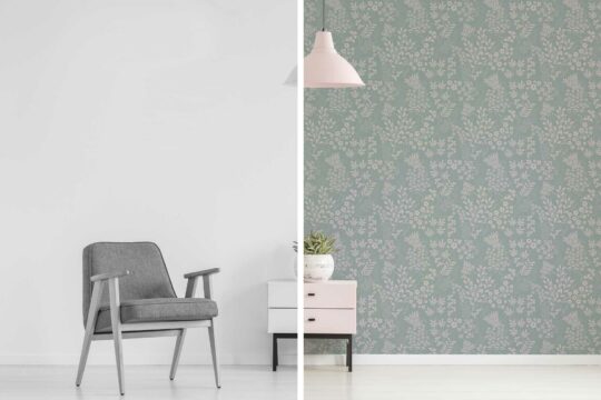 neutral garden non-pasted wallpaper