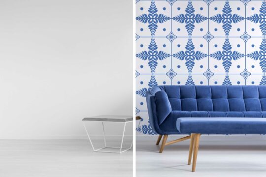 blue and white removable wallpaper