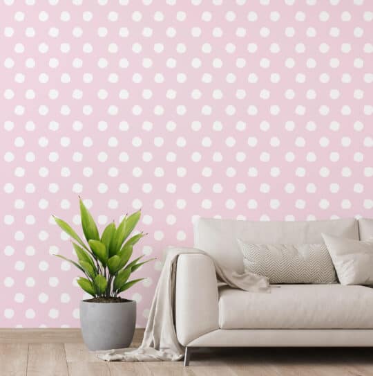 pink and white stick and peel wallpaper