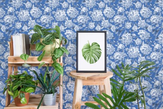 blue stick and peel wallpaper