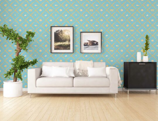 blue living room peel and stick removable wallpaper