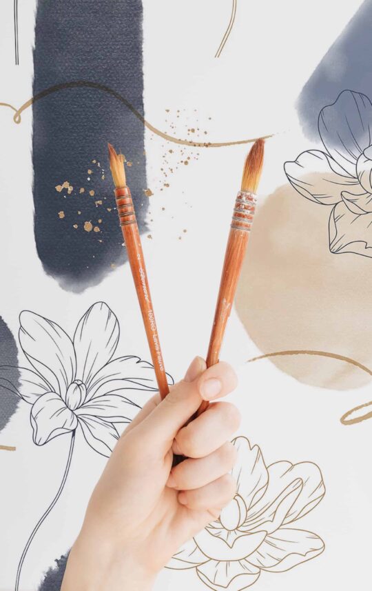 brushstroke peel and stick wallpaper