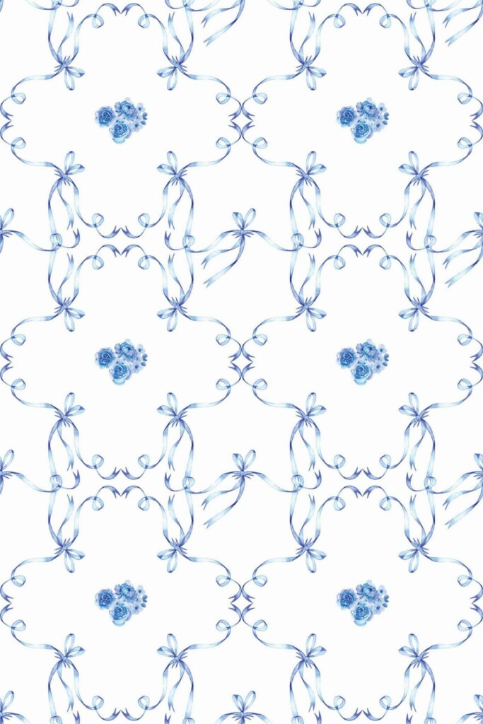 Pattern repeat of Love Shack Garden Party removable wallpaper design