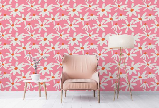Luminous Pink Petals removable wallpaper by Fancy Walls
