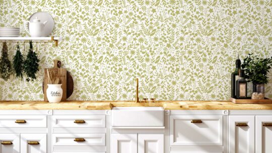Lush Garden Grace traditional wallpaper by Fancy Walls