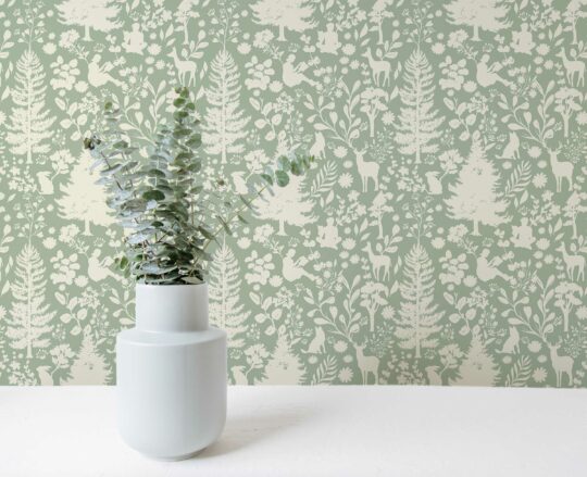 Verdant Echoes traditional wallpaper by Fancy Walls