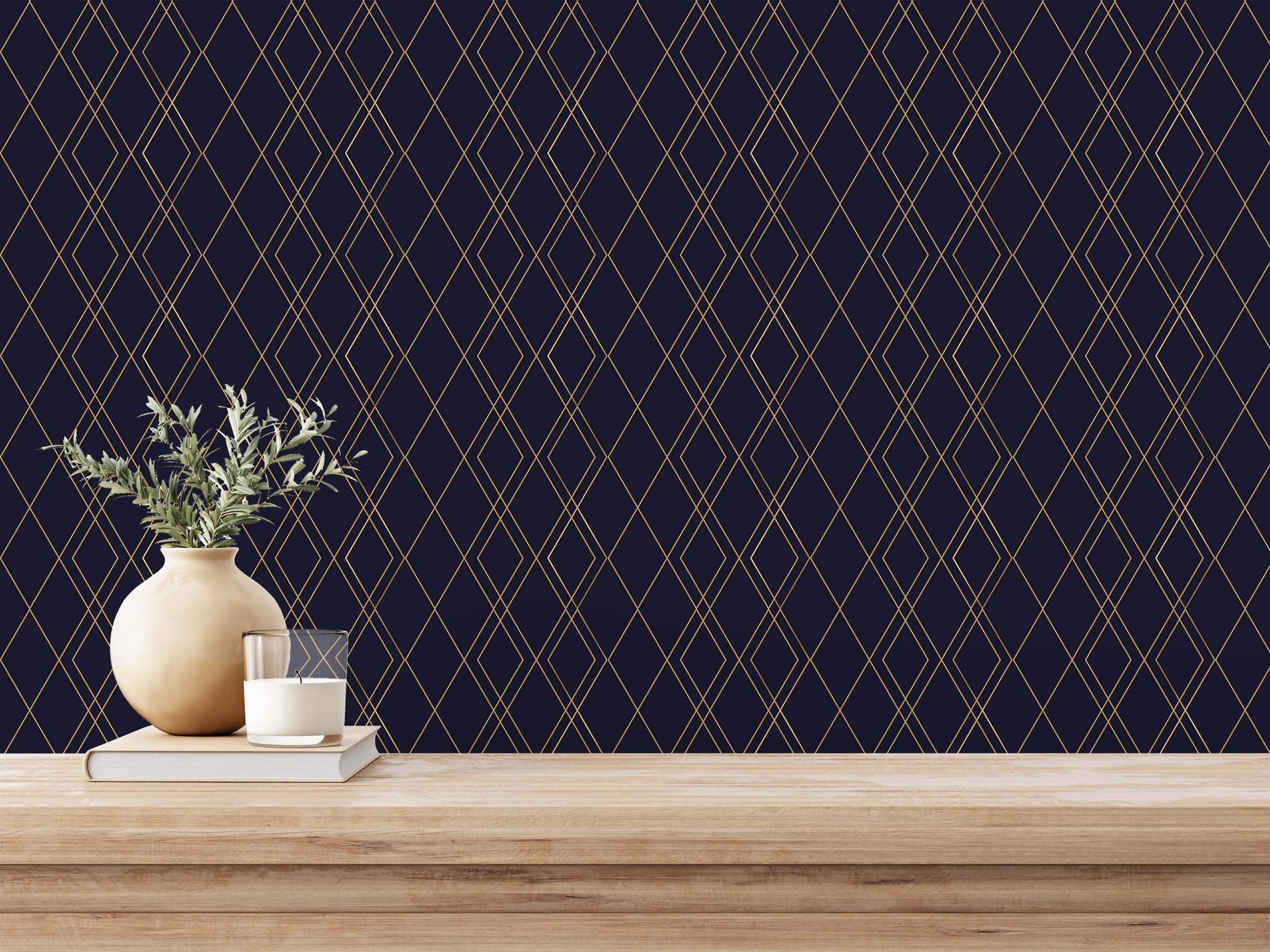 Luxury geometric wallpaper - Peel and Stick or Non-Pasted
