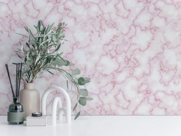 pink marble non-pasted wallpaper