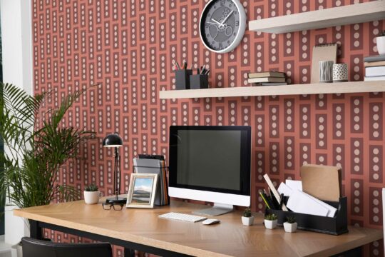 Terracotta Rugged Finish self-adhesive wallpaper by Fancy Walls