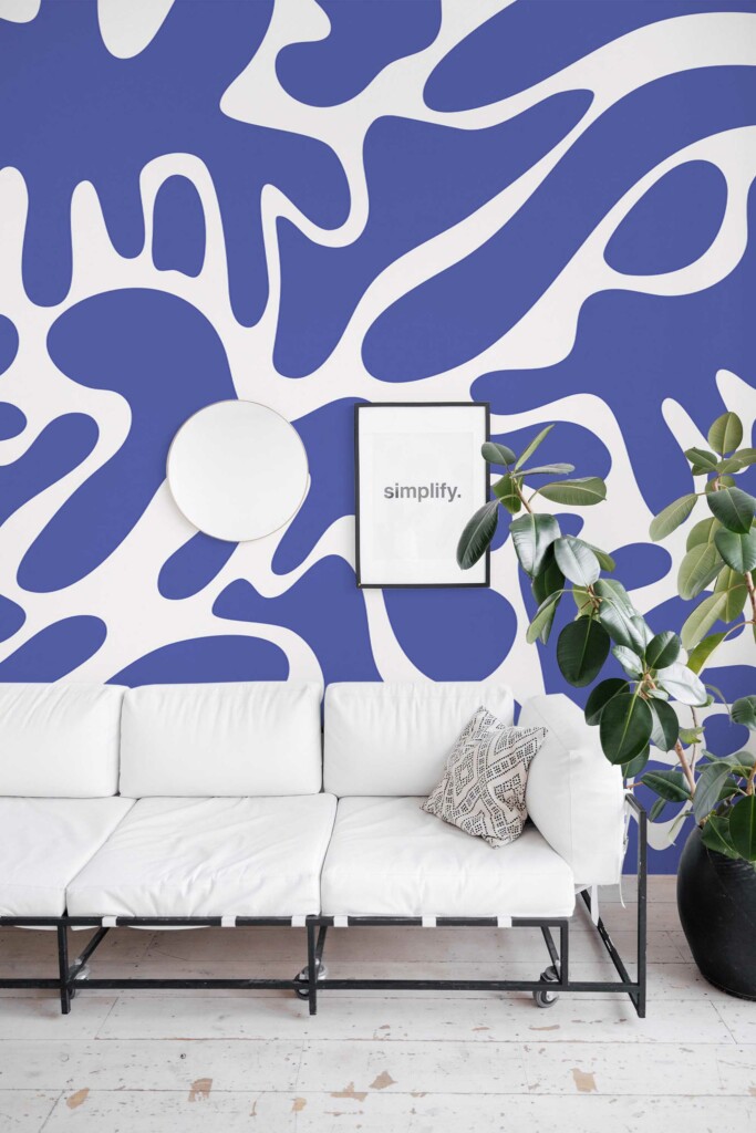 Mural for wall with abstract Matisse inspired pattern by Fancy Walls