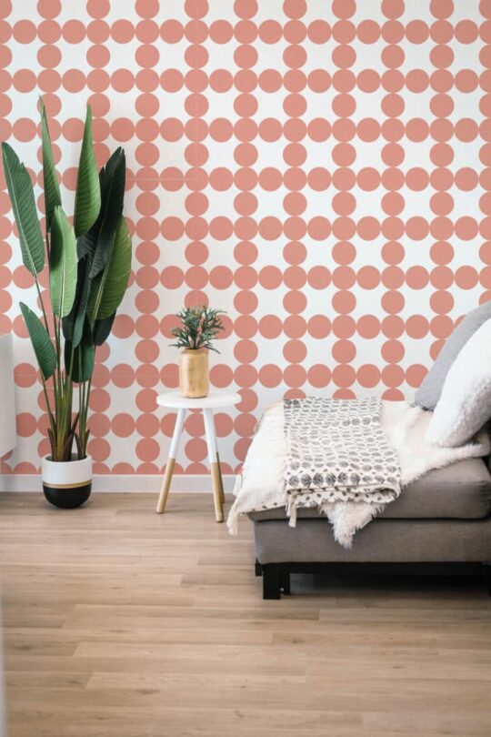 Geometric circle wallpaper for walls