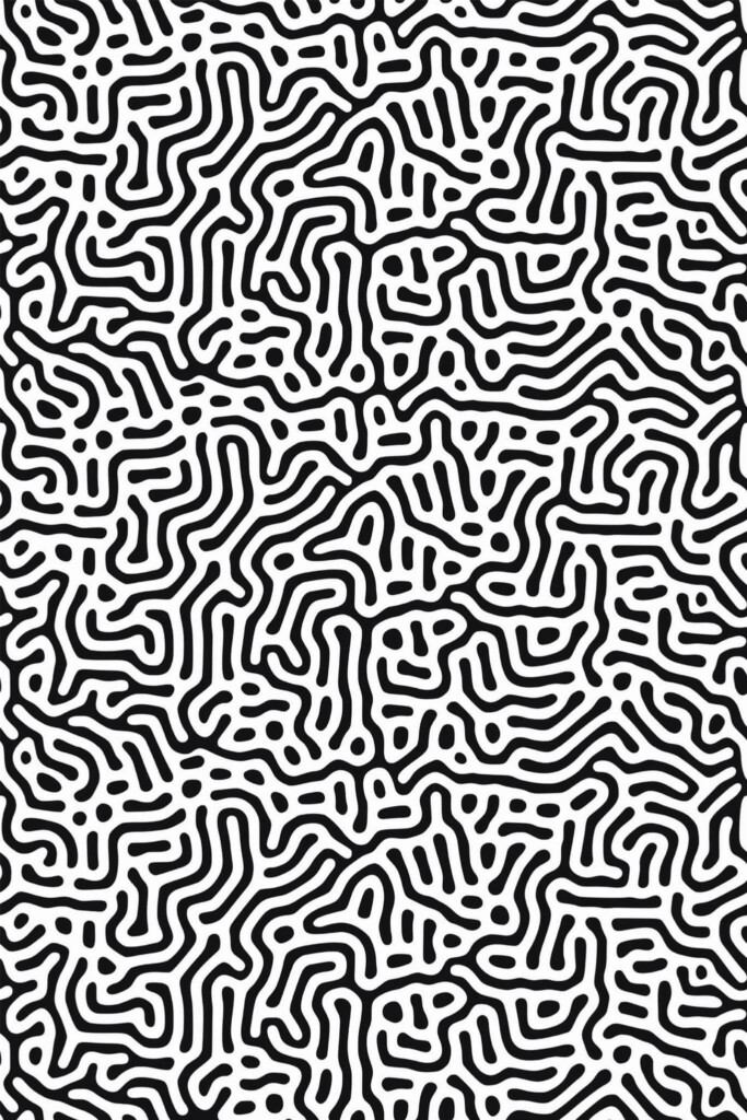 Pattern repeat of Maze removable wallpaper design