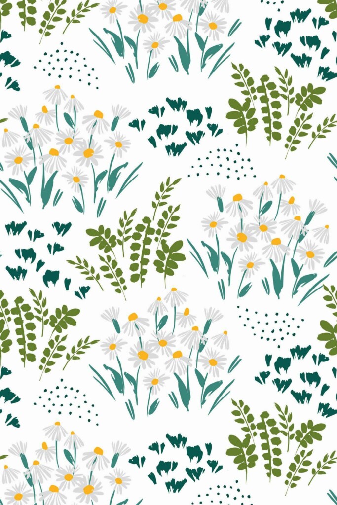 Pattern repeat of Meadow removable wallpaper design