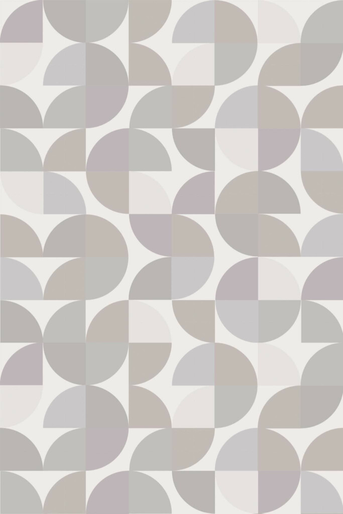 Pattern repeat of Mid-century geometric removable wallpaper design