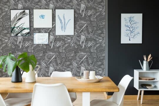 gray stick and peel wallpaper