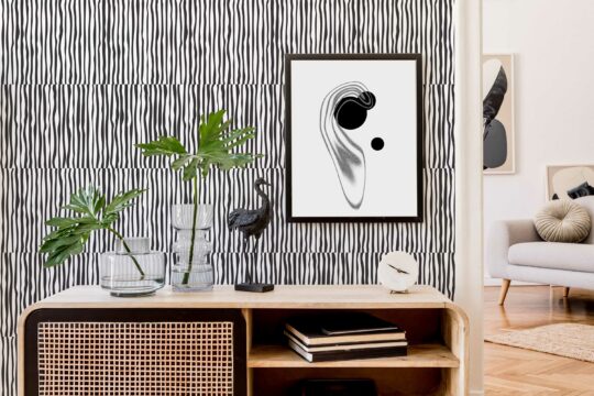 black and white accent wall peel and stick removable wallpaper