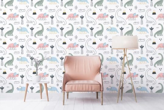 minimalist dinosaur non-pasted wallpaper