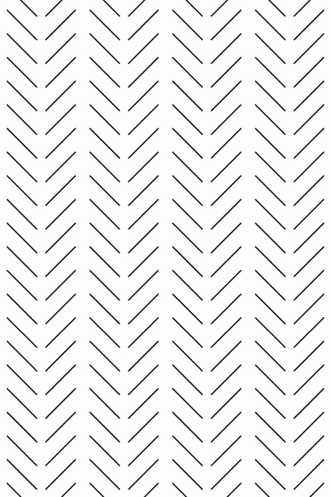 Pattern repeat of Minimalist herringbone removable wallpaper design
