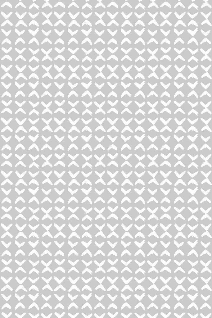 Pattern repeat of Minimalist herringbone stitch removable wallpaper design