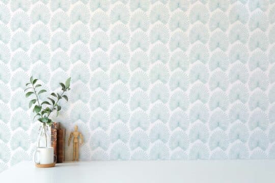 teal minimalist unpasted wallpaper