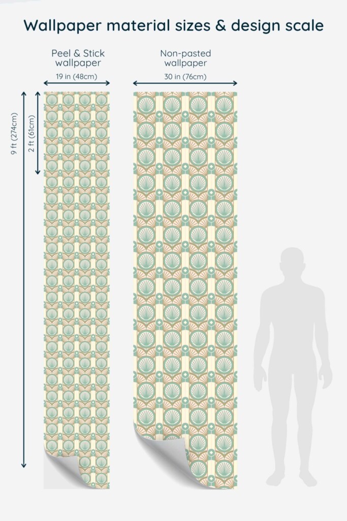 Light art deco removable wallpaper from Fancy Walls