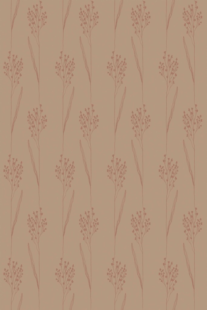 Fancy Walls Mocha Floral peel and stick wallpaper