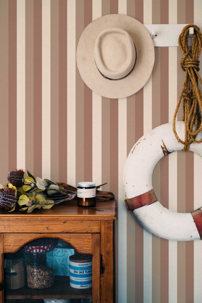 Fancy Walls Brown Striped removable wallpaper