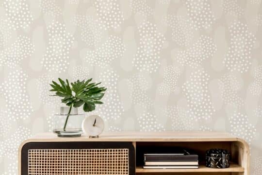 Abstract dotted stick on wallpaper