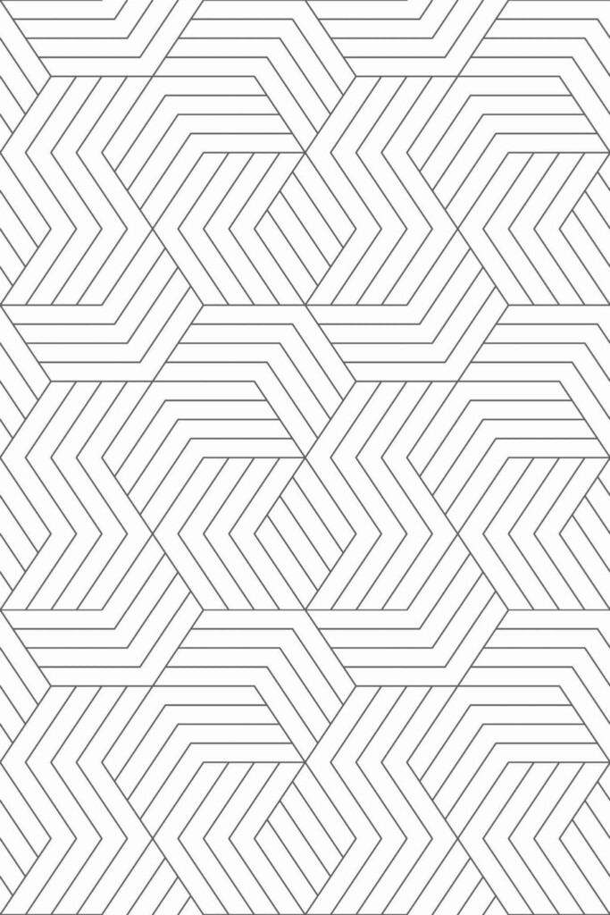 Pattern repeat of Modern geometric removable wallpaper design
